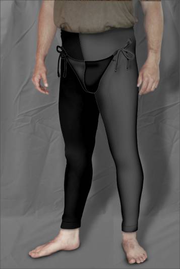 Two Color Tights - Heather Gray/Black<br>39-42x32
